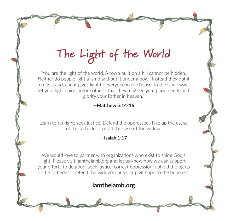 The Light of the World - Iam The Lamb Book