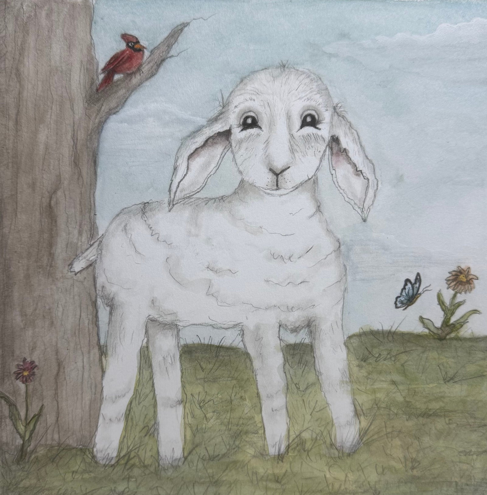 Artwork of Iam the Lamb in the Psalm 23 book