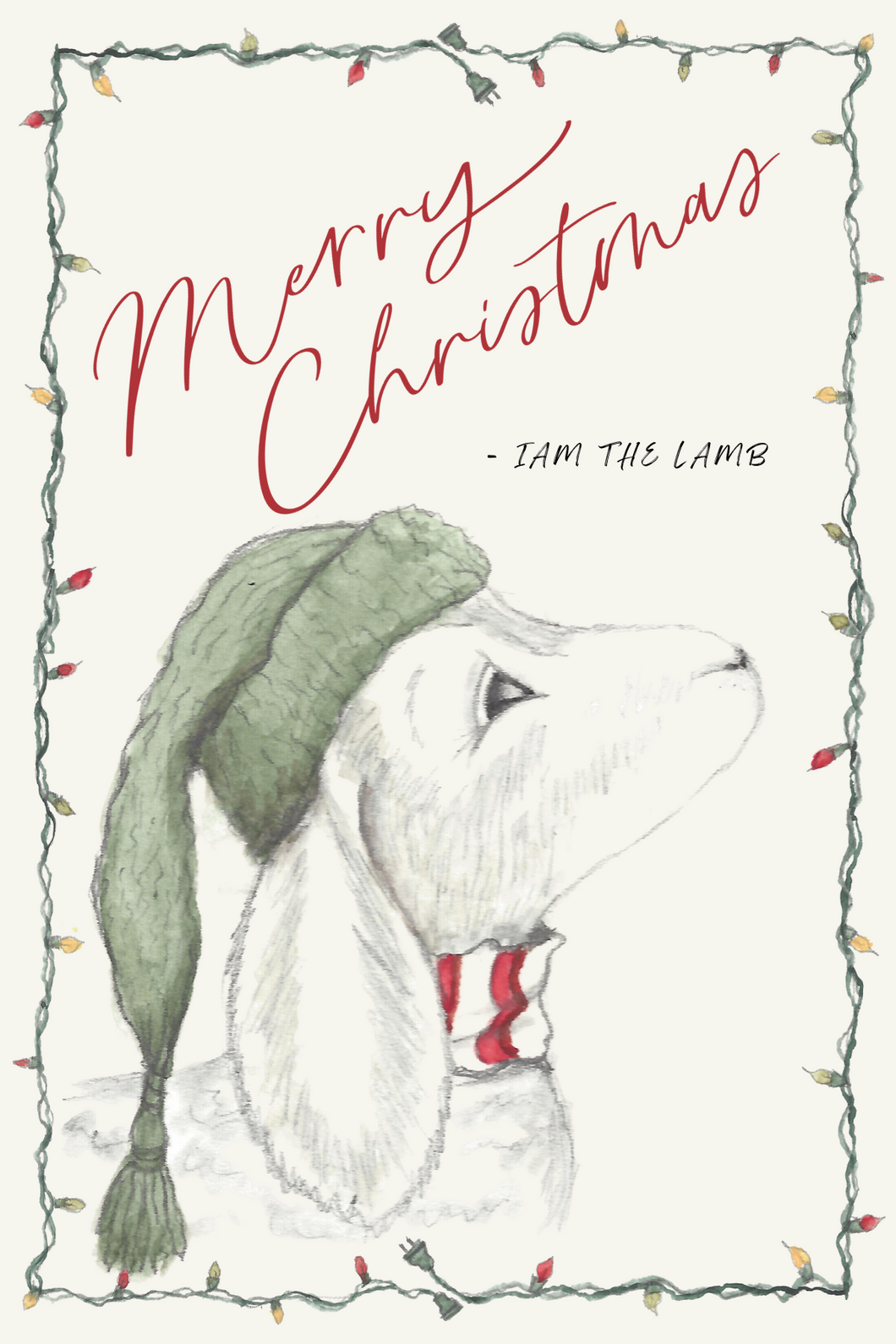 Iam The Lamb Christmas Card - Individual Card