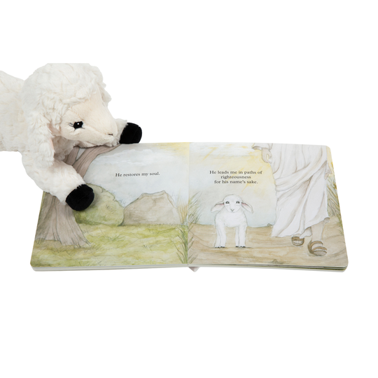 Psalm 23 Book + Plush Lamb Gift Set