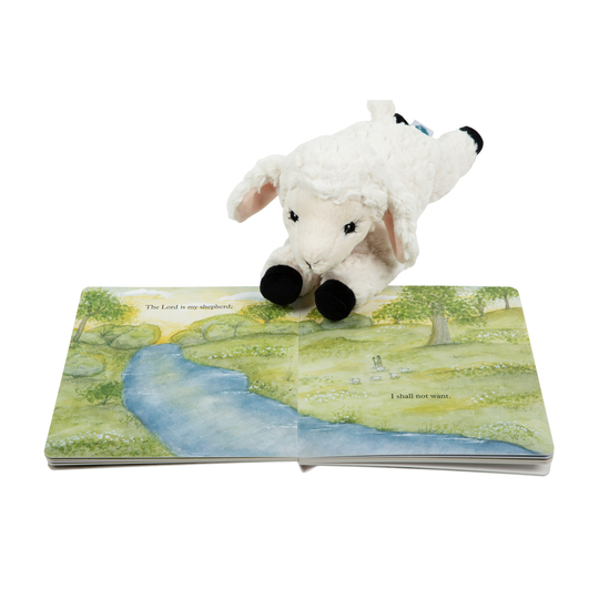 Psalm 23 Book + Plush Lamb Gift Set