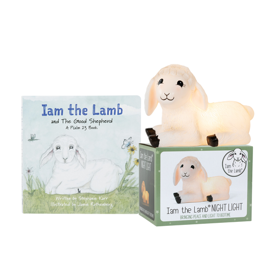 Psalm 23 Bedtime Set – Children’s Book & Lamb Night Light
