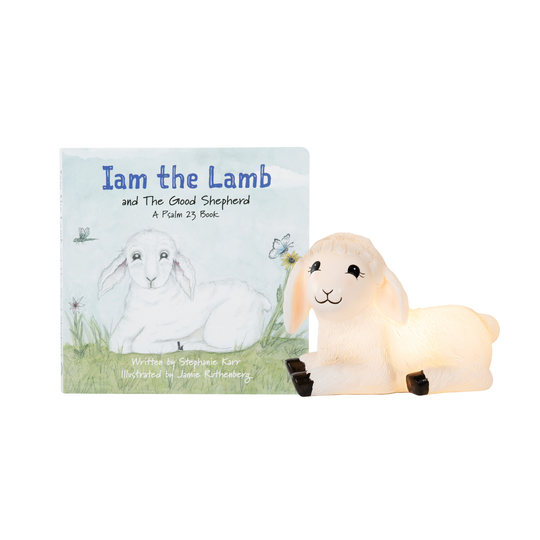Psalm 23 Bedtime Set – Children’s Book & Lamb Night Light